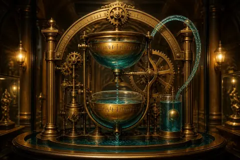 Bronze water-clock cabinet