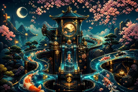 Mechanical Japanese garden
