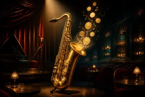 After-hours velvet jazz room