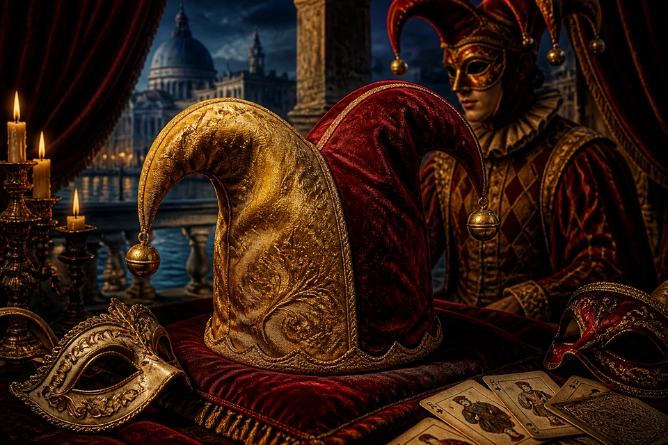 Ruby velvet Venetian masquerade